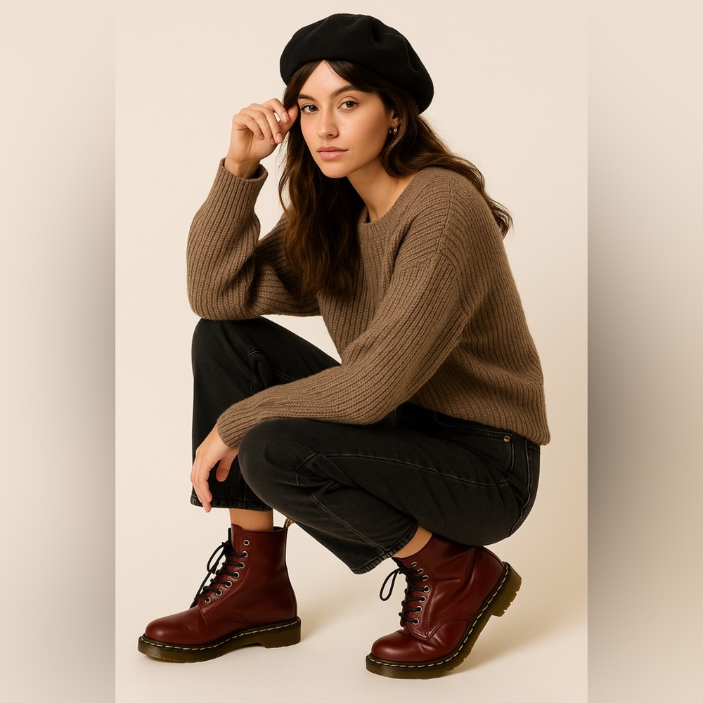 Dr. Martens Burgundy Oxiblood Combat Boots